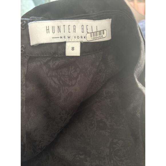 Hunter Bell Victorian Gothic Ariana Ruched Black Dress 8 Vintage Inspired - Picture 4 of 9